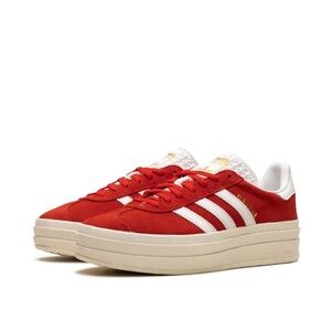 Adidas Gazelle Bold sneakers in red and white